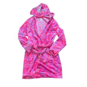 Justice Girls Unicorn Robe W/ Stars-Pink-SIze 14/16-GUC
